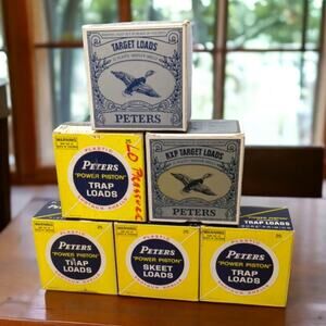 Lot of 6 VINTAGE 1960’s Peters 12GA Skeet Trap EMPTY SHELL BOX